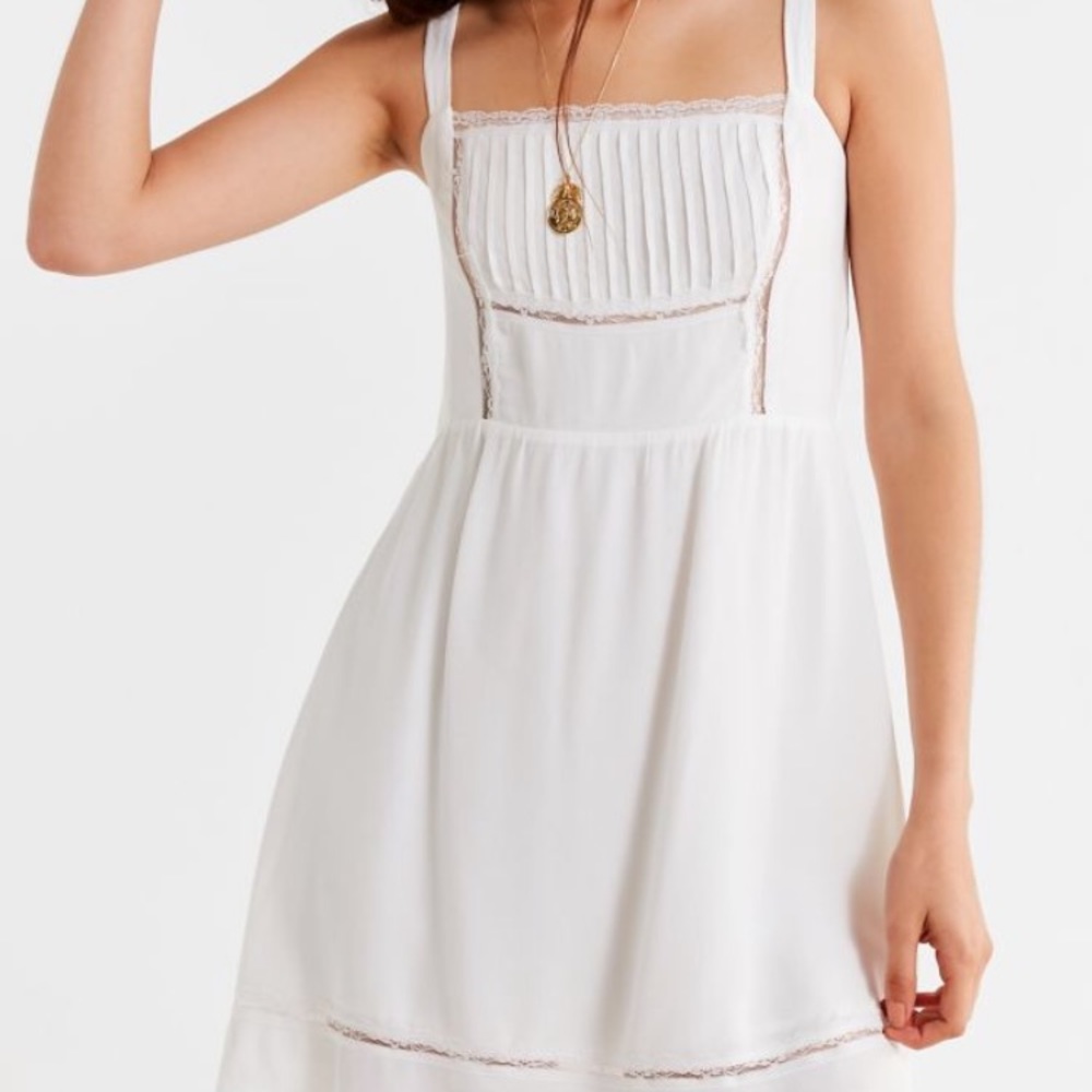 UO Straight Neck Lace Mini dress